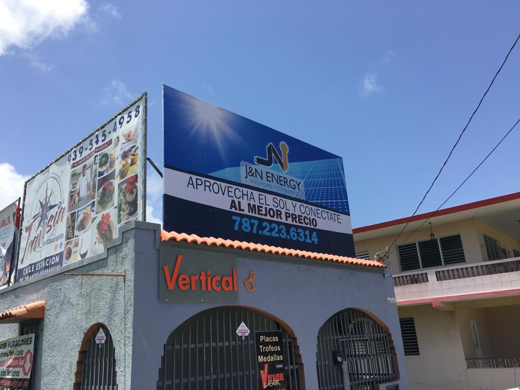 J&N Energy rooftop billboard